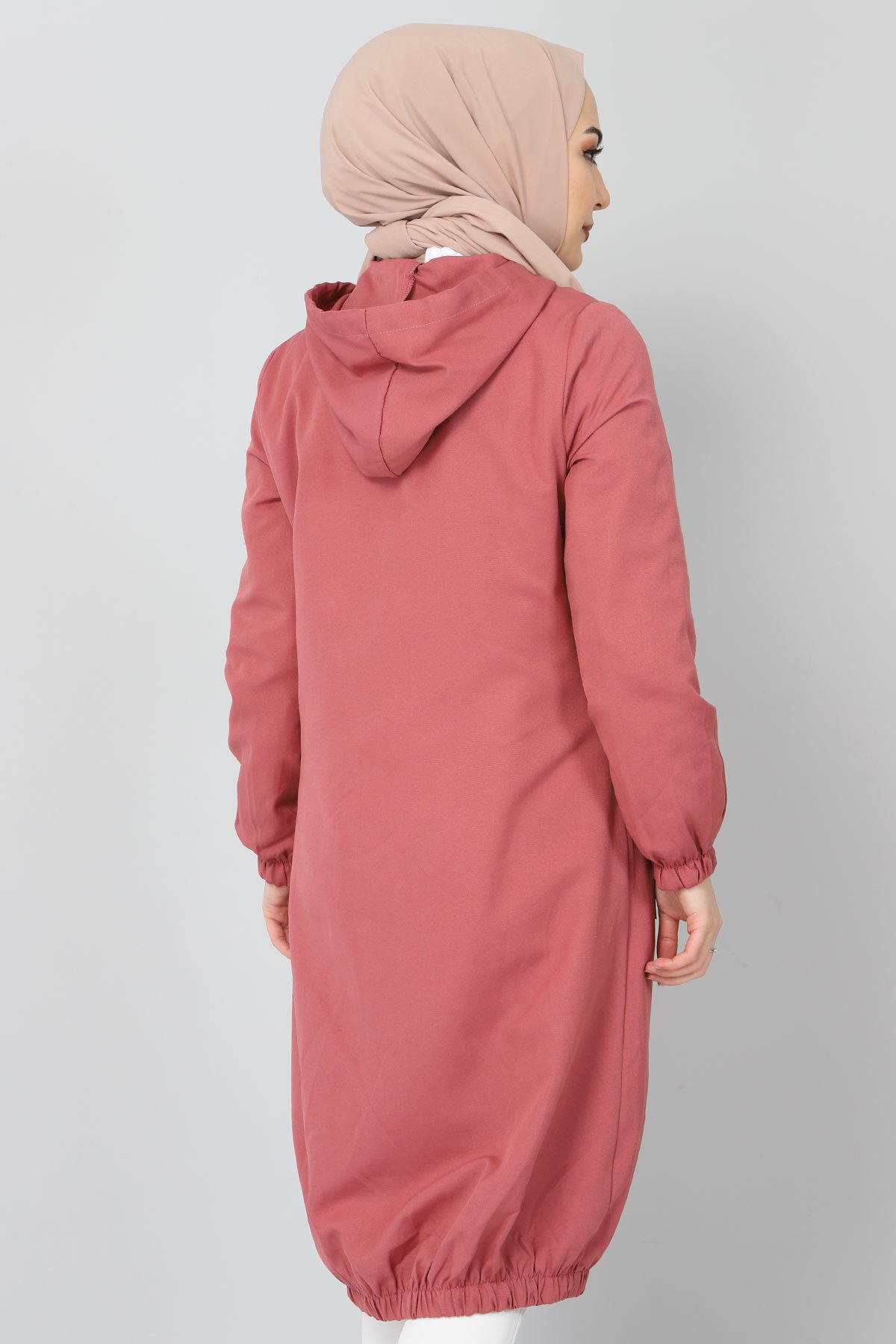 Elastic Skirt Hijab Cape TSD0080 Coral
