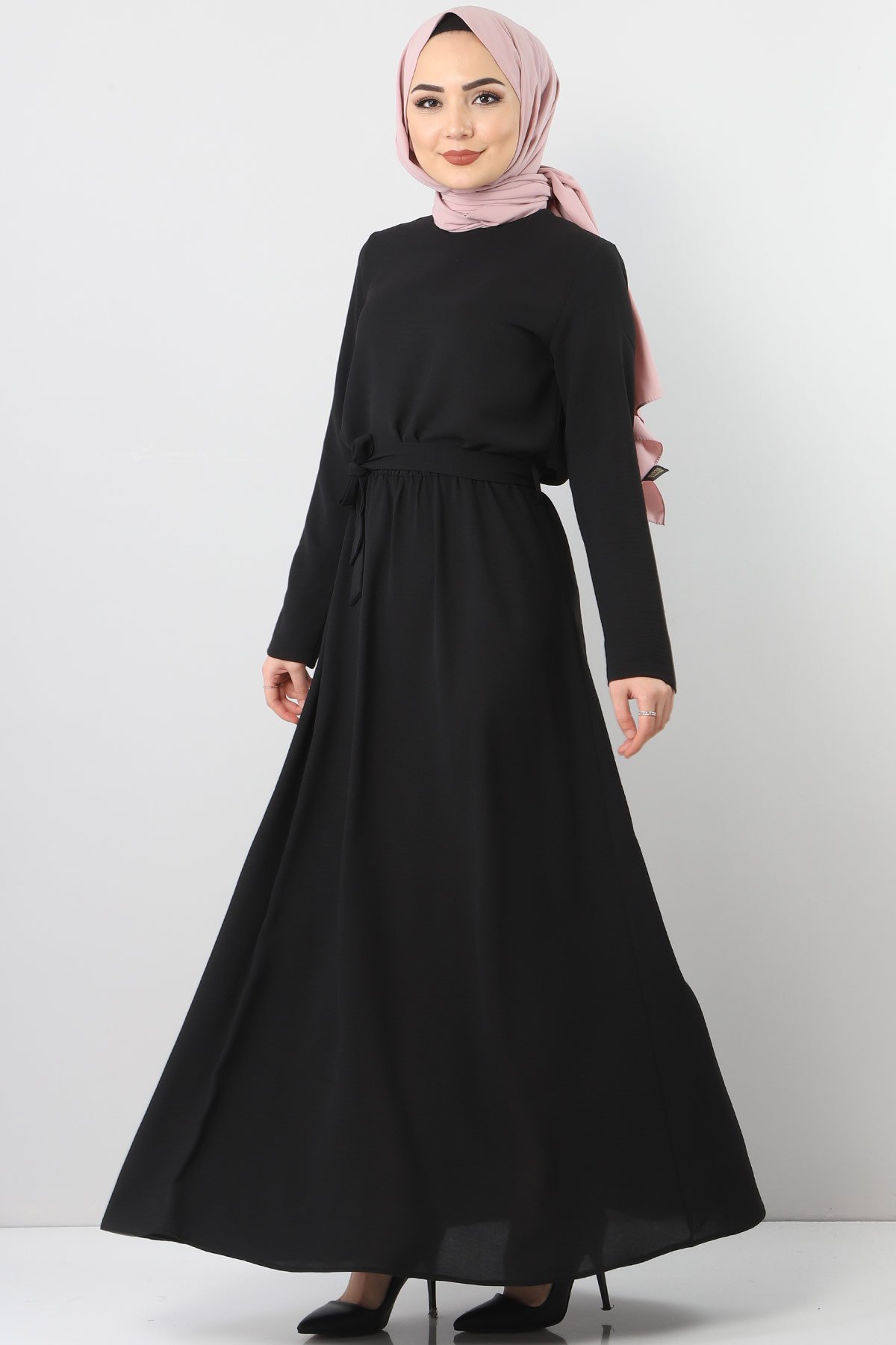 Elastic Waist Ayrobin Dress TSD5521 Black