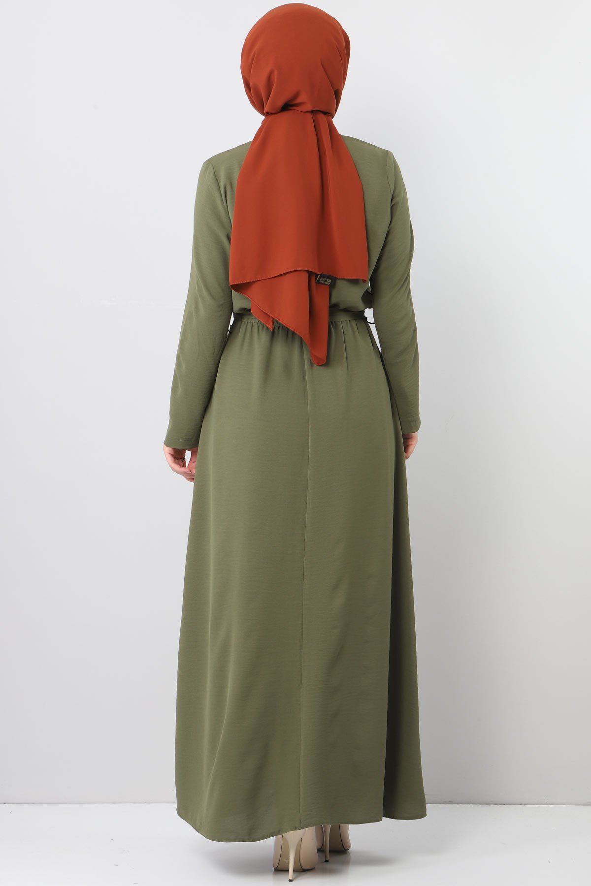 Elastic Waist Ayrobin Dress TSD5521 Khaki
