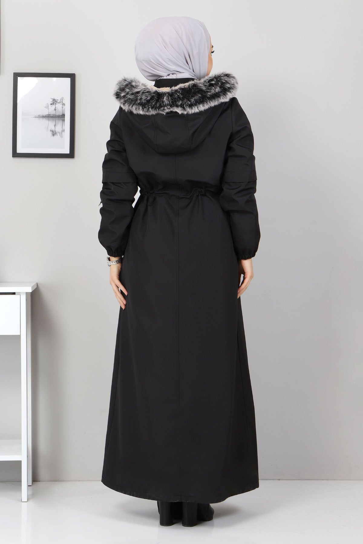 Fur Length Coat TSD0883 Black