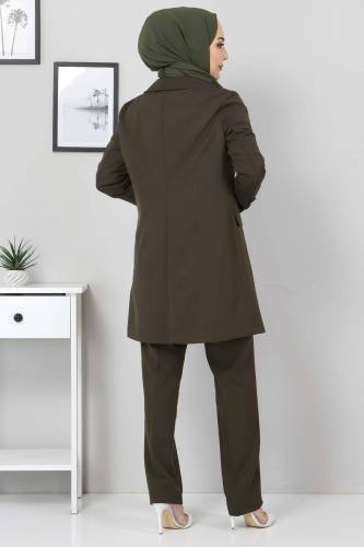 Pantolon Ceket İkili Takım TSD10754 Haki - Thumbnail